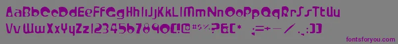 Шрифт Crystalradiokitgaunt – фиолетовые шрифты на сером фоне