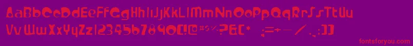 Crystalradiokitgaunt Font – Red Fonts on Purple Background