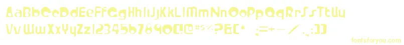 Шрифт Crystalradiokitgaunt – жёлтые шрифты