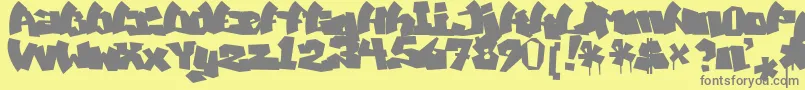 Mawns Font – Gray Fonts on Yellow Background