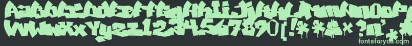 Mawns Font – Green Fonts on Black Background