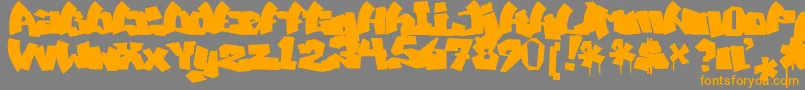Mawns Font – Orange Fonts on Gray Background