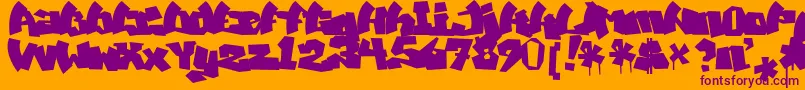 Mawns Font – Purple Fonts on Orange Background