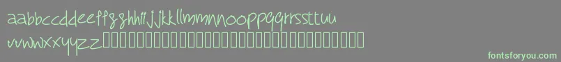 RcMyDreamFont-fontti – vihreät fontit harmaalla taustalla