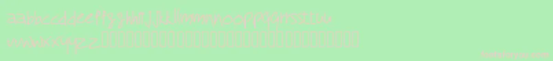 RcMyDreamFont Font – Pink Fonts on Green Background