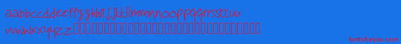RcMyDreamFont Font – Red Fonts on Blue Background