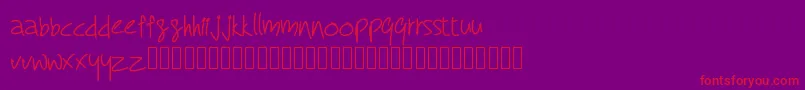 RcMyDreamFont Font – Red Fonts on Purple Background