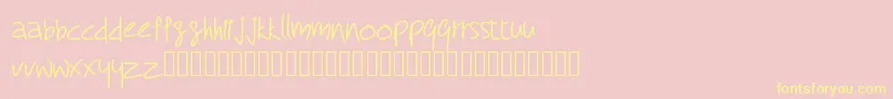 En savoir plus sur la police RcMyDreamFont Police RcMyDreamFont – polices jaunes sur fond rose