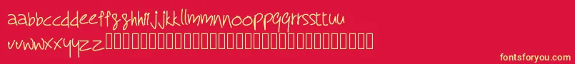 RcMyDreamFont Font – Yellow Fonts on Red Background