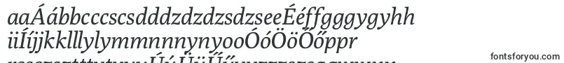 PolyItalic-Schriftart – ungarische Schriften