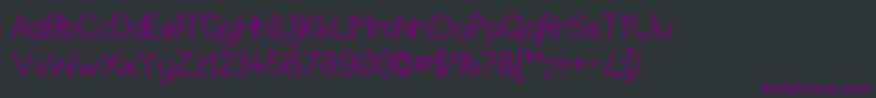 Czcionka Lumpbump – fioletowe czcionki na czarnym tle