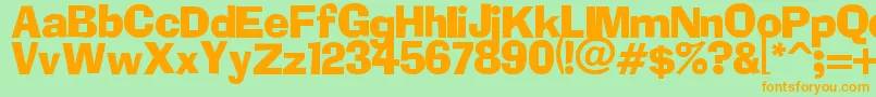 Dolor Font – Orange Fonts on Green Background