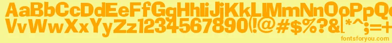 Dolor Font – Orange Fonts on Yellow Background