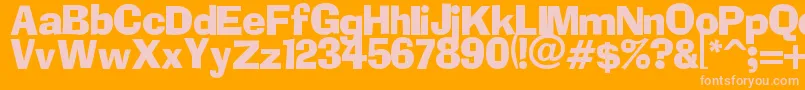 Dolor Font – Pink Fonts on Orange Background