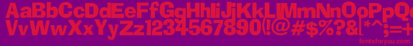 Dolor Font – Red Fonts on Purple Background