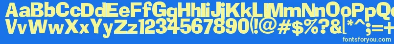 Dolor Font – Yellow Fonts on Blue Background