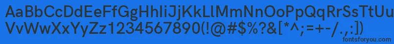 フォントHkgroteskSemibold – 黒い文字の青い背景