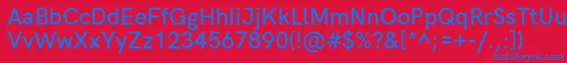 HkgroteskSemibold Font – Blue Fonts on Red Background