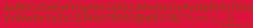 HkgroteskSemibold Font – Brown Fonts on Red Background