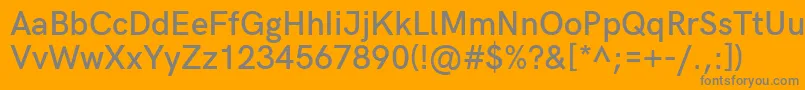 Fonte HkgroteskSemibold – fontes cinzas em um fundo laranja