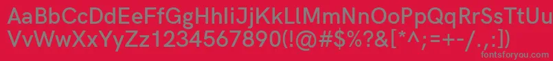 HkgroteskSemibold Font – Gray Fonts on Red Background