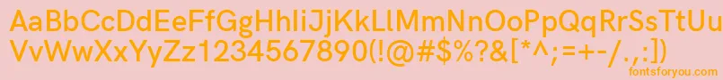 HkgroteskSemibold Font – Orange Fonts on Pink Background