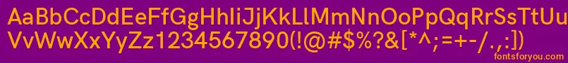 HkgroteskSemibold Font – Orange Fonts on Purple Background