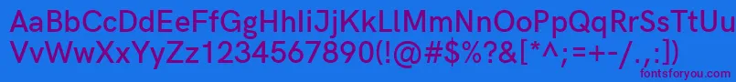 HkgroteskSemibold Font – Purple Fonts on Blue Background