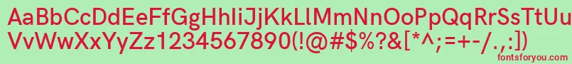 HkgroteskSemibold Font – Red Fonts on Green Background