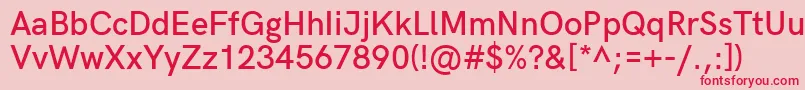 HkgroteskSemibold Font – Red Fonts on Pink Background