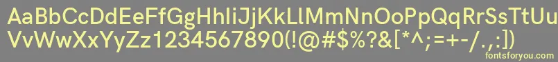 Шрифт HkgroteskSemibold – жёлтые шрифты на сером фоне