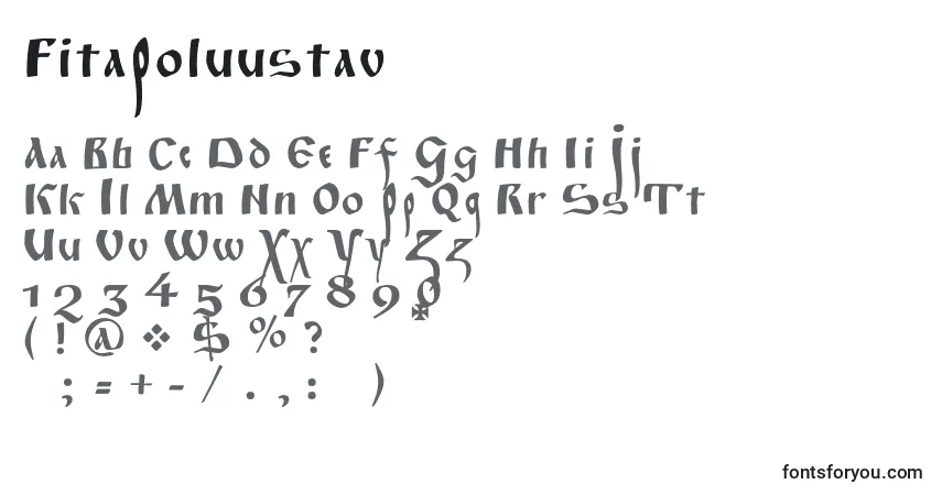 A fonte FitaPoluustav – alfabeto, números, caracteres especiais