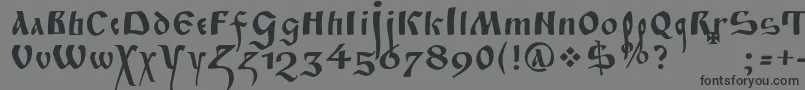 FitaPoluustav Font – Black Fonts on Gray Background