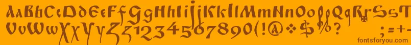 FitaPoluustav Font – Brown Fonts on Orange Background