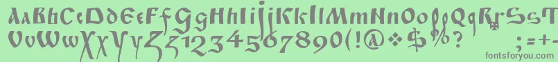 FitaPoluustav Font – Gray Fonts on Green Background