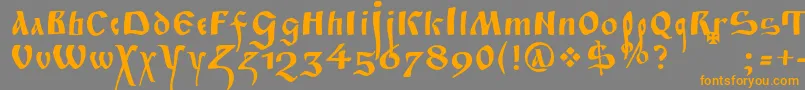 FitaPoluustav Font – Orange Fonts on Gray Background