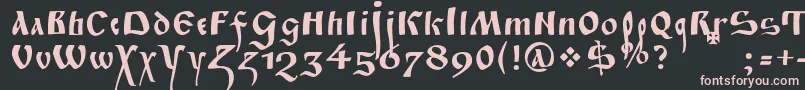 FitaPoluustav Font – Pink Fonts on Black Background