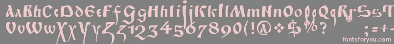 FitaPoluustav Font – Pink Fonts on Gray Background