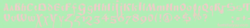 FitaPoluustav Font – Pink Fonts on Green Background