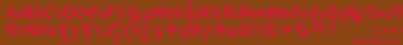 FitaPoluustav Font – Red Fonts on Brown Background