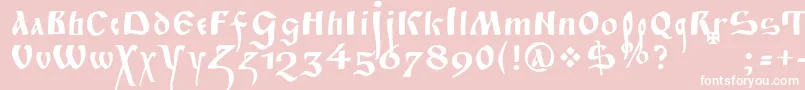 FitaPoluustav Font – White Fonts on Pink Background