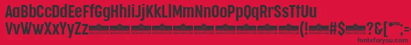 CocogooseCompressedSemilightTrial Font – Black Fonts on Red Background