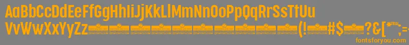 CocogooseCompressedSemilightTrial Font – Orange Fonts on Gray Background