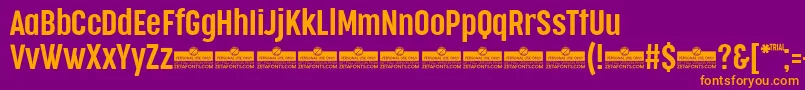 CocogooseCompressedSemilightTrial Font – Orange Fonts on Purple Background