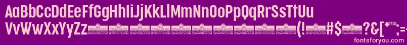 CocogooseCompressedSemilightTrial Font – Pink Fonts on Purple Background