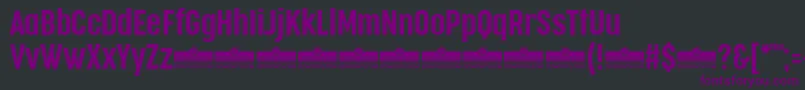 CocogooseCompressedSemilightTrial Font – Purple Fonts on Black Background