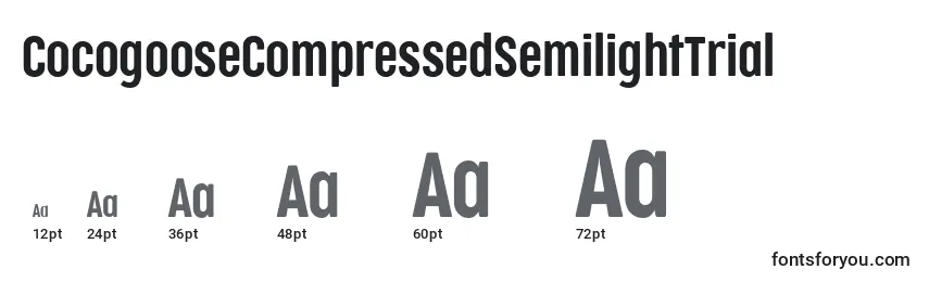 CocogooseCompressedSemilightTrial Font Sizes