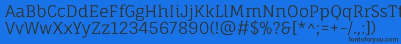 FaunaoneRegular Font – Black Fonts on Blue Background