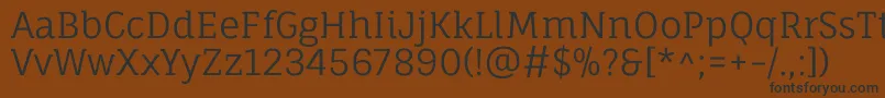 Шрифт FaunaoneRegular – чёрные шрифты на коричневом фоне