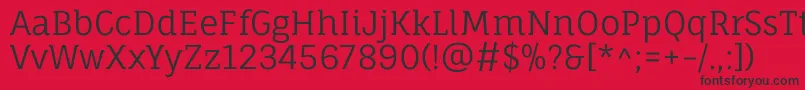 FaunaoneRegular Font – Black Fonts on Red Background